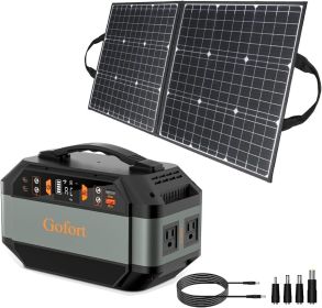 GOFORT 330W Portable Power Station; 299Wh Solar Generator Backup Power Compatible with 100W 18V Portable Solar Panel; Foldable Solar Charger wi GOFORT 330W Portable Power Station; 299Wh Solar Generator Backup Power Compatible with 100W 18V Portable Solar Panel; Foldable Solar Charger wi