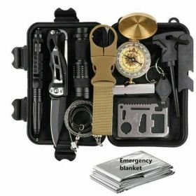 14 in 1 Outdoor Emergency Survival Gear Kit Camping Tactical Tools SOS EDC Case 14 in 1 Outdoor Emergency Survival Gear Kit Camping Tactical Tools SOS EDC Case